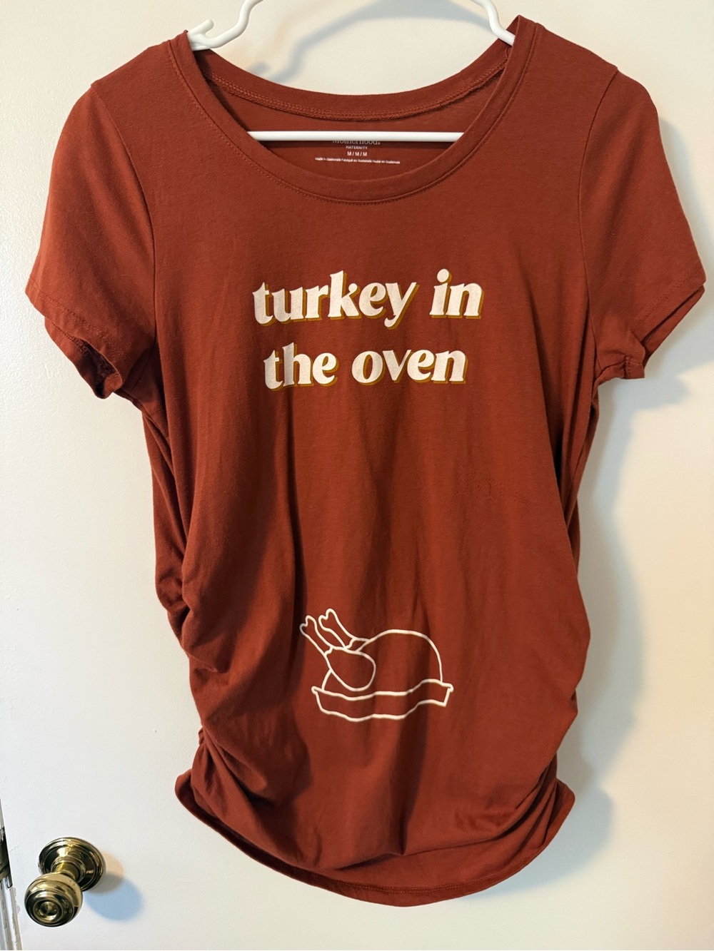 Graphic Maternity Tee - "turkey in the oven"